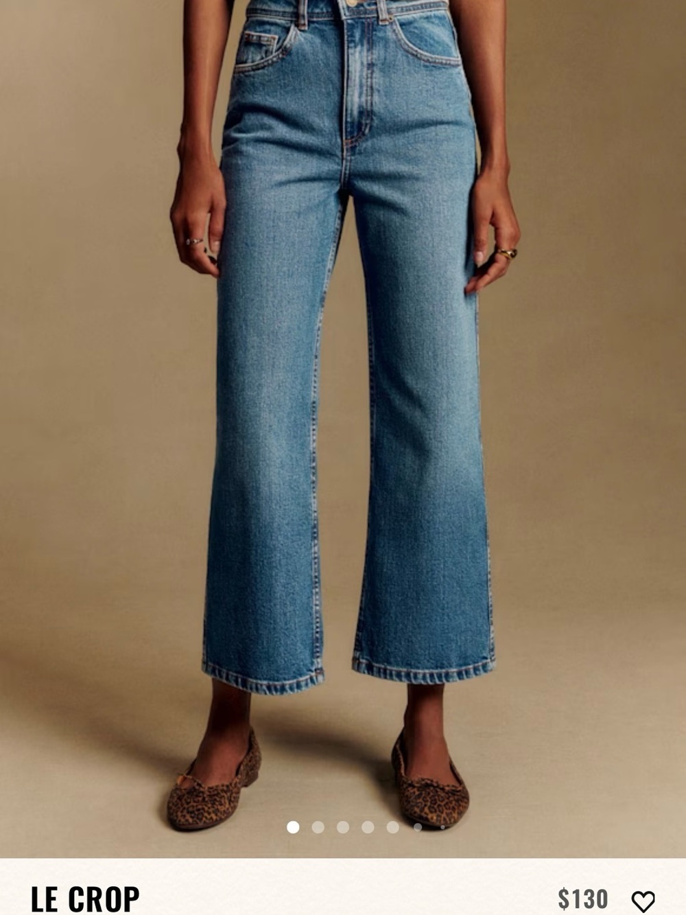 Sezane Le Crop Cropped Wide-Leg Jeans - Light Blue Denim